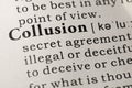 Definition of collusion Royalty Free Stock Photo