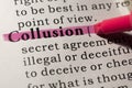 Definition of collusion Royalty Free Stock Photo