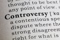 Definition of controversy Royalty Free Stock Photo