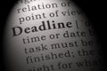 Definition of deadline Royalty Free Stock Photo