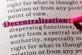 Definition of decentralization