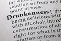 Definition of drunkenness