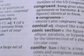 Definition Of English Dictionary Close Up Of Word - congruent Royalty Free Stock Photo
