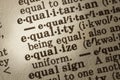 Definition of Equality Royalty Free Stock Photo