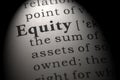 Definition of equity Royalty Free Stock Photo