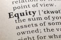 Definition of equity Royalty Free Stock Photo