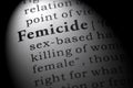 Definition of femicide Royalty Free Stock Photo
