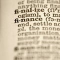 Definition of finance. Royalty Free Stock Photo
