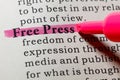 Definition of free press