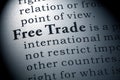 Definition of free trade Royalty Free Stock Photo