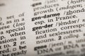 Gender in dictionary Royalty Free Stock Photo