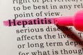 Definition of hepatitis Royalty Free Stock Photo