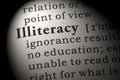Definition of illiteracy Royalty Free Stock Photo