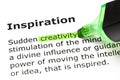 Definition of Inspiration Royalty Free Stock Photo