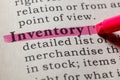 Definition of inventory