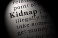 Definition of kidnap Royalty Free Stock Photo
