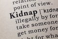 Definition of kidnap Royalty Free Stock Photo