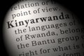 Definition of Kinyarwanda Royalty Free Stock Photo