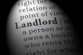 Definition of landlord Royalty Free Stock Photo