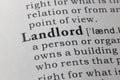 Definition of landlord Royalty Free Stock Photo