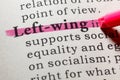 Definition of Left-wing Royalty Free Stock Photo