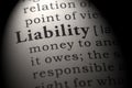 Definition of liability Royalty Free Stock Photo