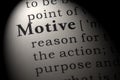 Definition of motive Royalty Free Stock Photo