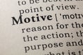 Definition of motive Royalty Free Stock Photo