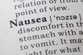 Definition of nausea Royalty Free Stock Photo