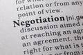 Definition of negotiation Royalty Free Stock Photo