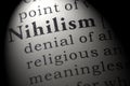 Definition of nihilism Royalty Free Stock Photo