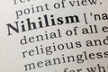Definition of nihilism Royalty Free Stock Photo