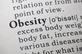 Definition of obesity Royalty Free Stock Photo