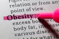 Definition of obesity Royalty Free Stock Photo