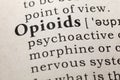 Definition of opioids Royalty Free Stock Photo