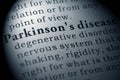 Definition of Parkinson`s disease Royalty Free Stock Photo