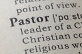 Definition of pastor Royalty Free Stock Photo