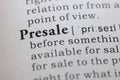 Definition of presale Royalty Free Stock Photo