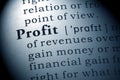 Definition of profit Royalty Free Stock Photo