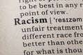 Definition of Racism Royalty Free Stock Photo