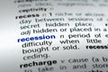 Definition of Recession Royalty Free Stock Photo