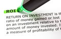 Definition Of Return On Investment ROI Royalty Free Stock Photo