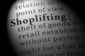 Definition of shoplifting Royalty Free Stock Photo