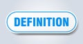 definition sign. rounded isolated button. white sticker Royalty Free Stock Photo