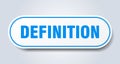 definition sign. rounded isolated button. white sticker Royalty Free Stock Photo