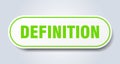 definition sign. rounded isolated button. white sticker Royalty Free Stock Photo