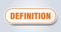 definition sign. rounded isolated button. white sticker Royalty Free Stock Photo