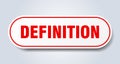 definition sign. rounded isolated button. white sticker Royalty Free Stock Photo