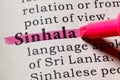 Definition of Sinhala