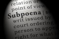 Definition of subpoena